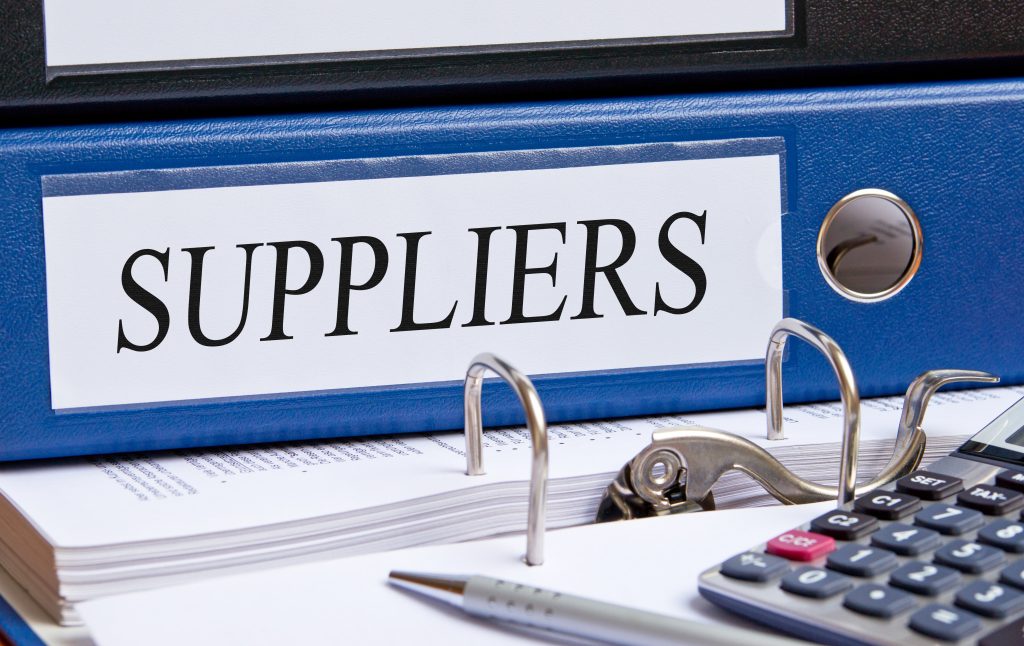 Binder list of preferred suppliers